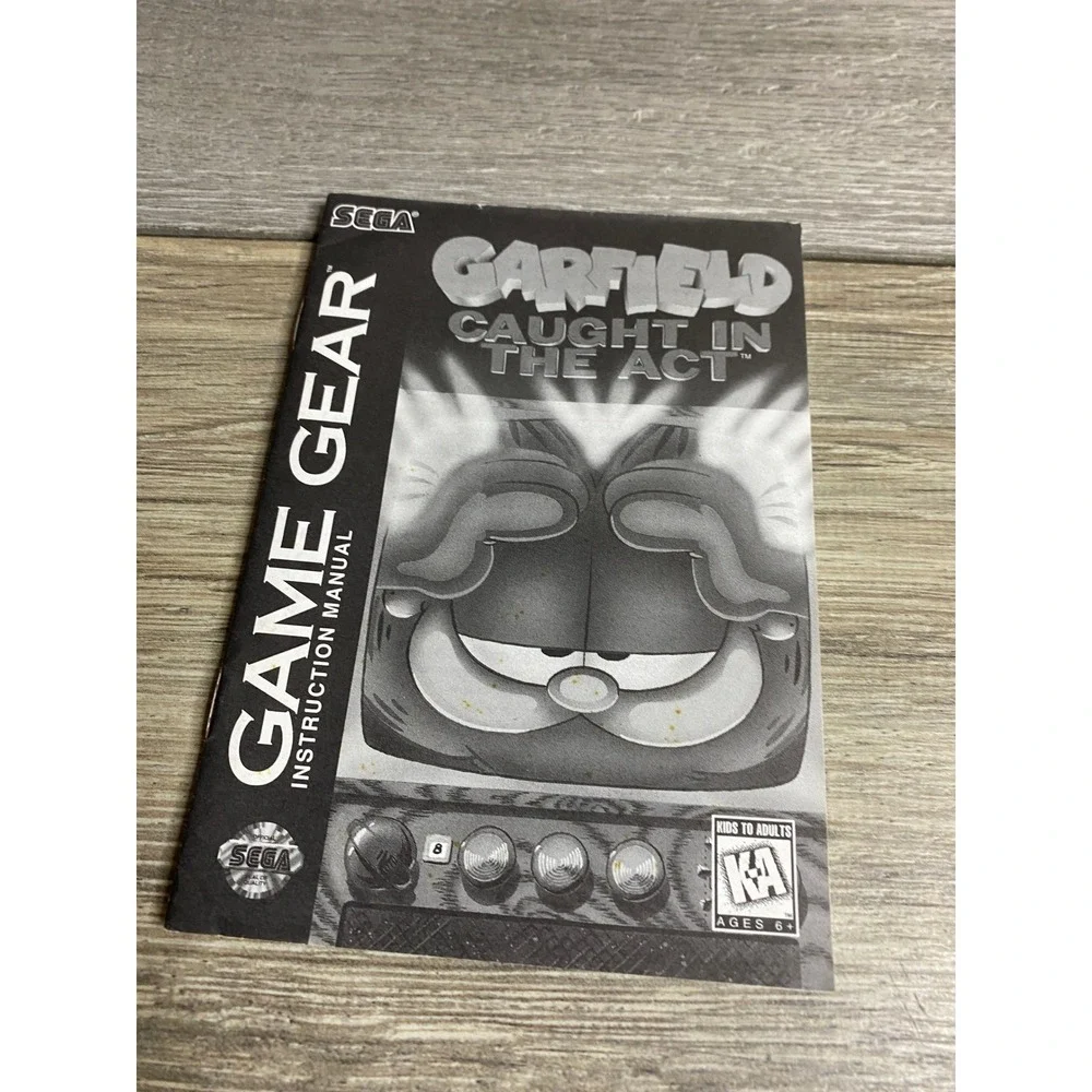 Sega‎ Game Gear Garfield Caught in the Act Instruction Manual Vintage 1995 2560